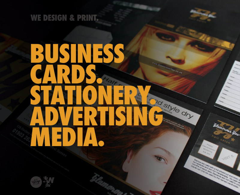 BUSINESS CARDS, STATIONERY, ADVERTISING MEDIA.